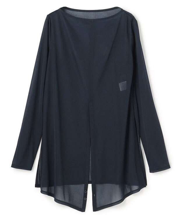 uncrave トリコットシフォン カシュクールトップス ネイビー