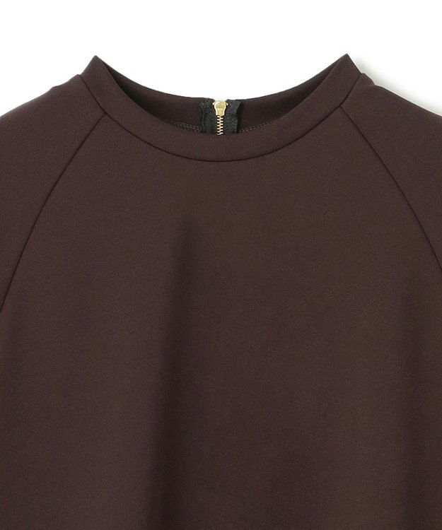 UNFILO BEAUTY FORM JERSEY Light バックZIPトップス ブラウン