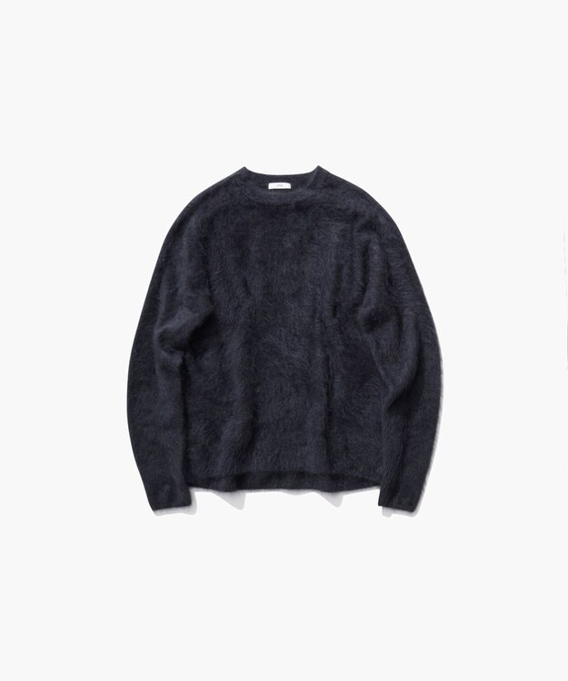 ATON ROYAL CASHMERE FUR | クルーネックセーター CHARCOAL GRAY