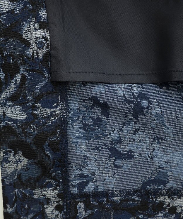 YECCA VECCA ジャガードナロースカート Navy