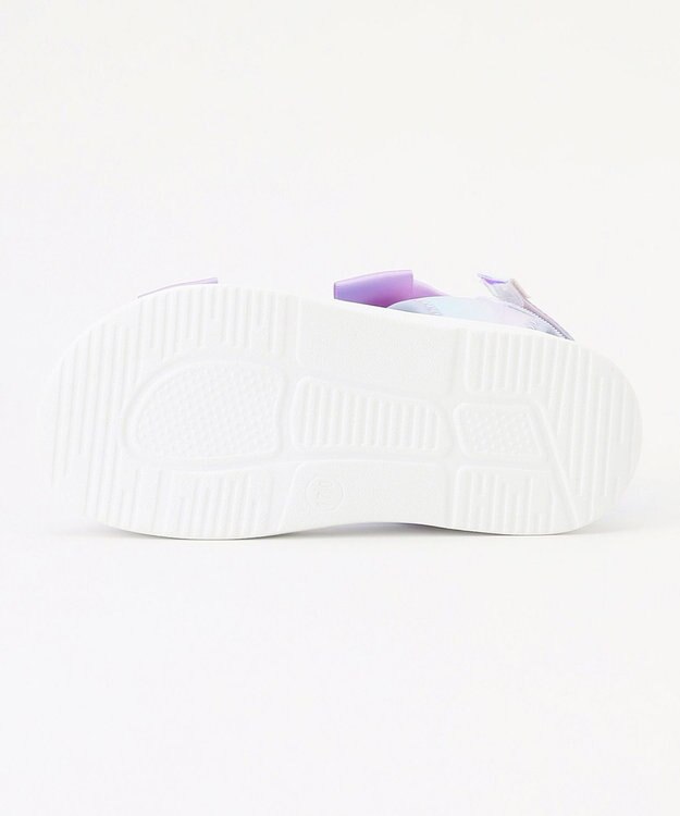 ANY KIDS リボン スポーツサンダル レインボー×ラベンダー