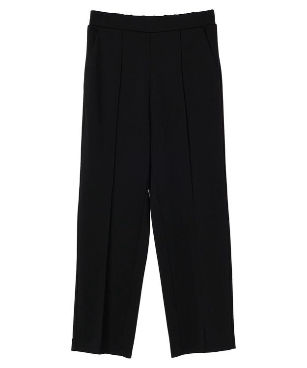 Green Parks らくスレストレートパンツ Black