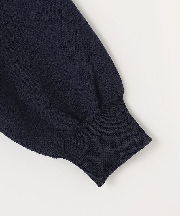 組曲 S 透かし柄 ニットプルオーバー ネイビー系