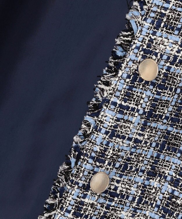 J.PRESS LADIES L ファニーツイード ジャケット ネイビー系