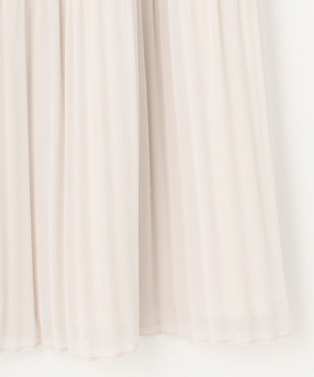 ANY SIS L 【洗える】フェミニンプリーツ ワンピース ベージュ