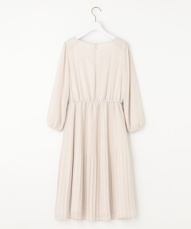 ANY SIS L 【洗える】フェミニンプリーツ ワンピース ベージュ