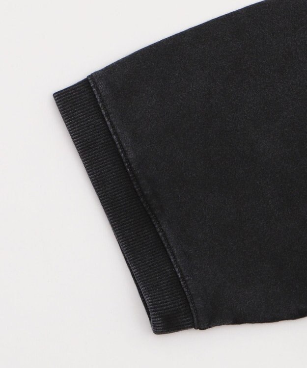 WEGO ヴィンテージウォッシュロゴ半袖パーカー スミクロ