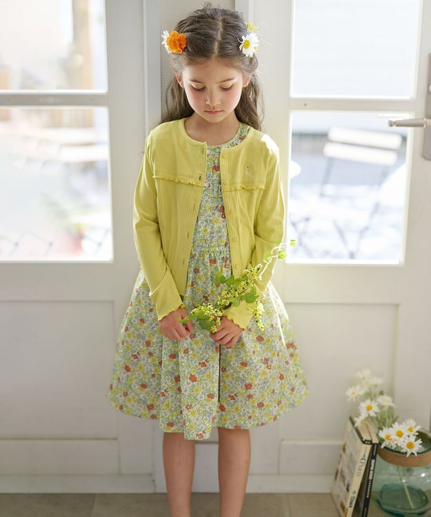 組曲 KIDS 【110-140cm】リブ・カットソーハオリ イエロー系