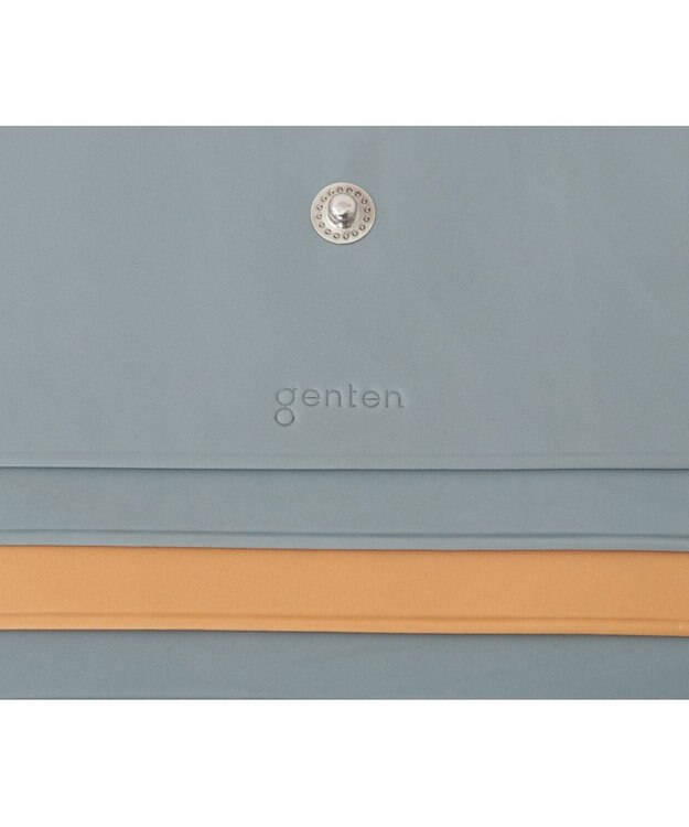 genten ピア 二つ折りBOX財布 ライトブルー