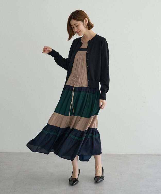 YECCA VECCA 【UVカット】クルーネックカーディガン Black