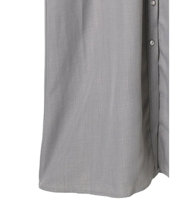 Green Parks ・ＥＬＥＮＣＡＲＥ　ＤＵＥリネンライクドロストワンピース Gray