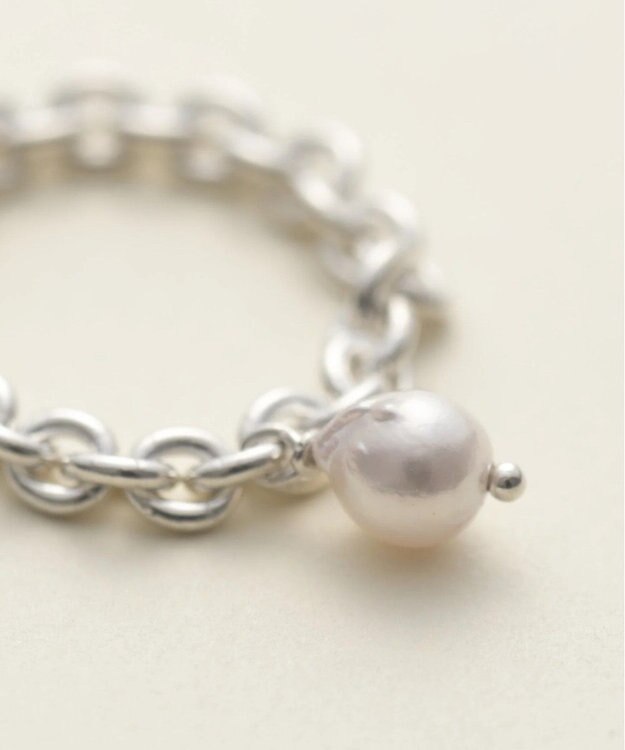 yoaa シルバー925 ピンクアコヤチェーンリング シルバー925