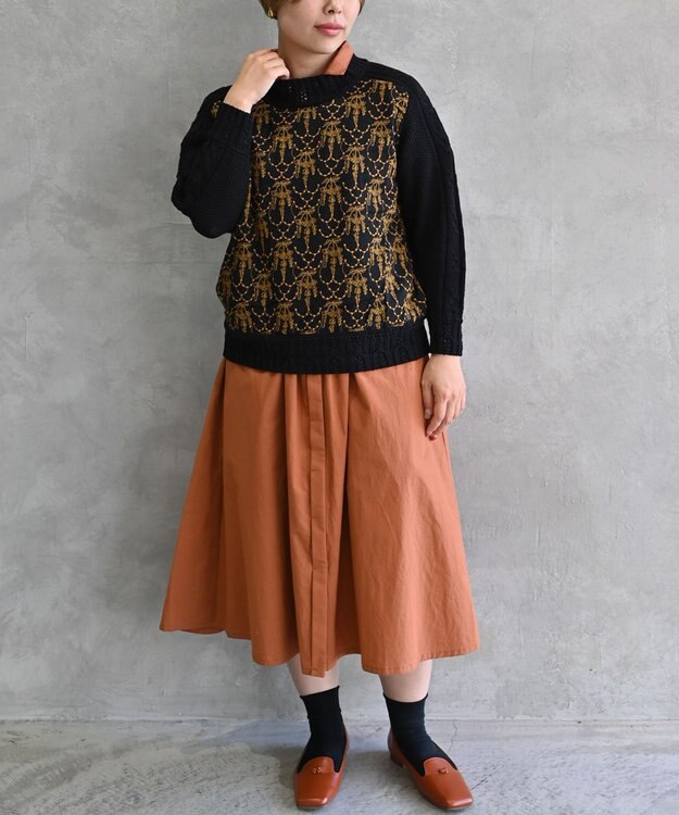 muuc 〈遠州織物で織られた上質なコットン生地〉フレンチスリーブのシャツワンピース ブラウン