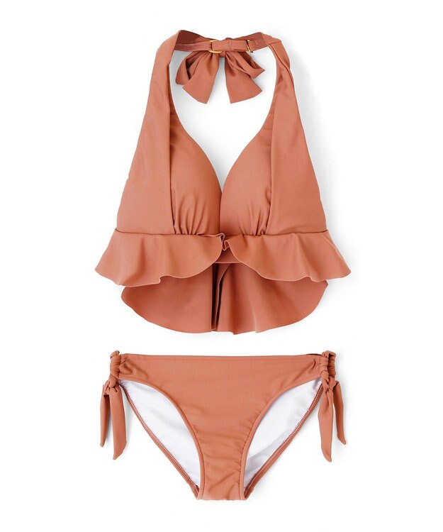 San-ai Resort（三愛水着楽園） 【SALE】ナチュラルだけどしっかり盛れる【ナチュラルアップブラ】Solidノンワイヤービキニ　7M・9M ピンク