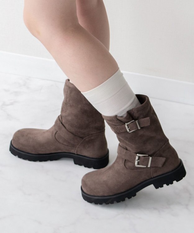 Bridget Birkin 【Bridget Birkin】オブリークトウエンジニアブーツ オークスウェード