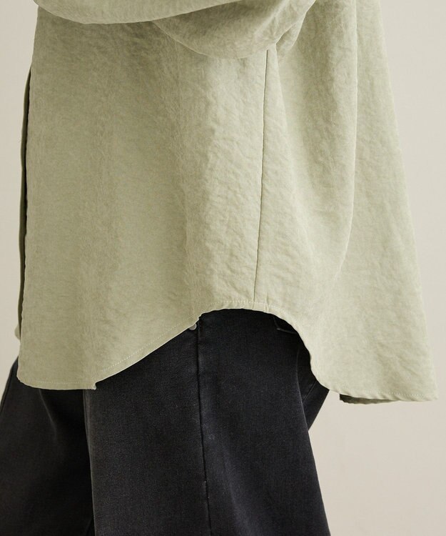 CRAFT STANDARD BOUTIQUE とろみワークシャツ Light Green