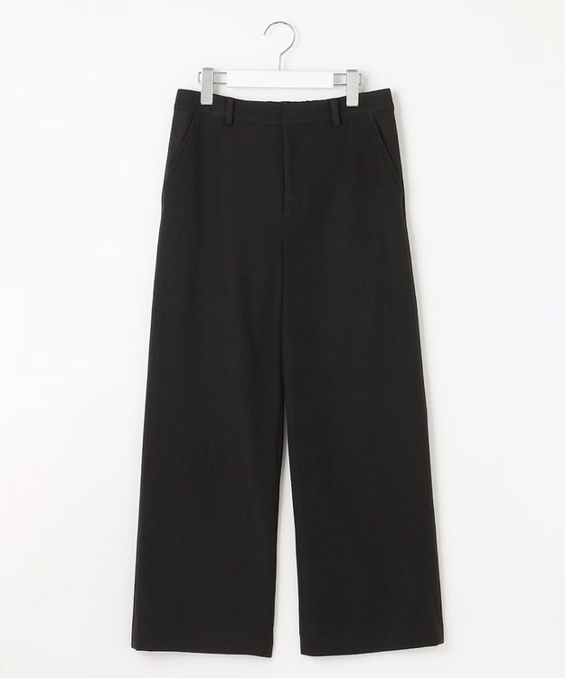 J.PRESS LADIES 【洗える】チェルビック セミワイド パンツ ブラック系