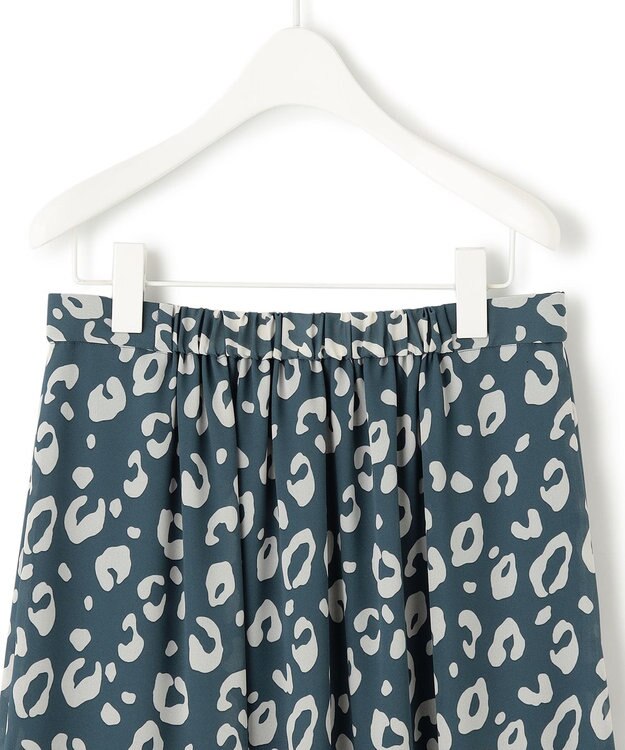 ICB 【洗える】レオパードプリント ティアードスカート パイングリーン系6