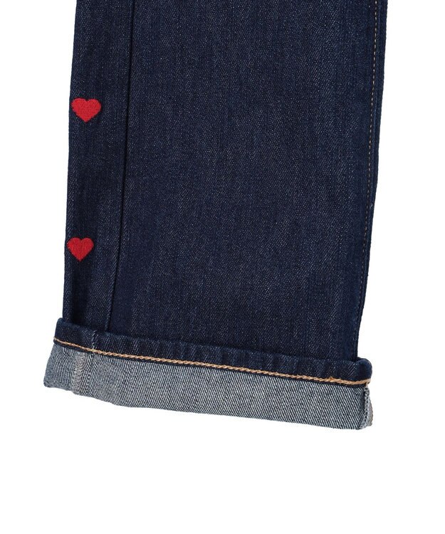 Green Parks ・Ｄｏｕｂｌｅ　Ｆｌａｇｓ　ハート刺繍フレアデニム Indigo