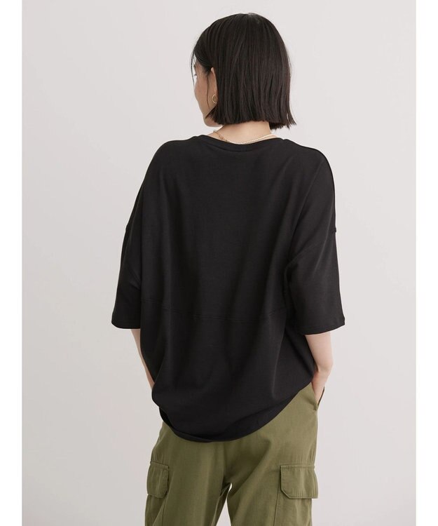 AMERICAN HOLIC ＵＶカット　コクーン半袖カットプルオーバー Black