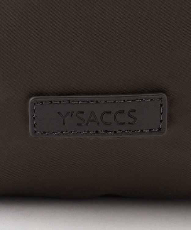 Y'SACCS NEWナイロン×レザーコンビシリーズ　前ポケットラージリュックサック チョコ