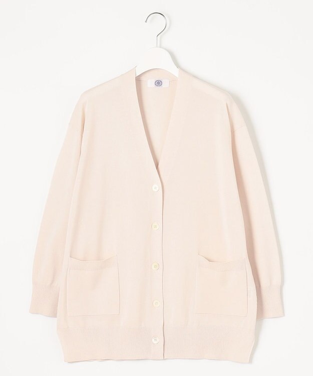 J.PRESS LADIES L 【洗える】 Co/Peライト Vネック ロング カーディガン アイボリー系