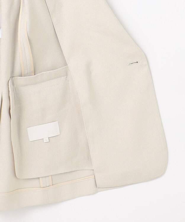 自由区 【カタログ掲載・人気素材・デザインリニューアル・セットアップ対応】リネンライクシンセティックテーラード ジャケット フラックス