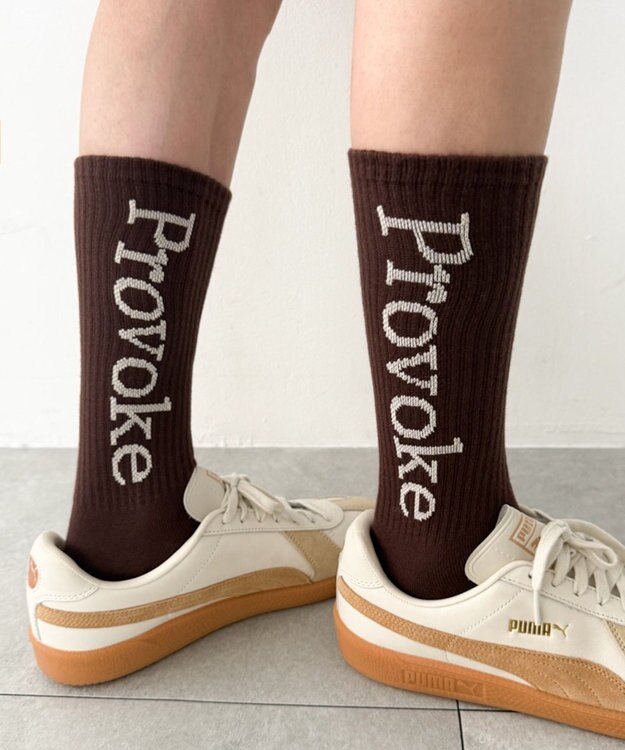 WEGO Provokeロゴソックス（R） ブラウン