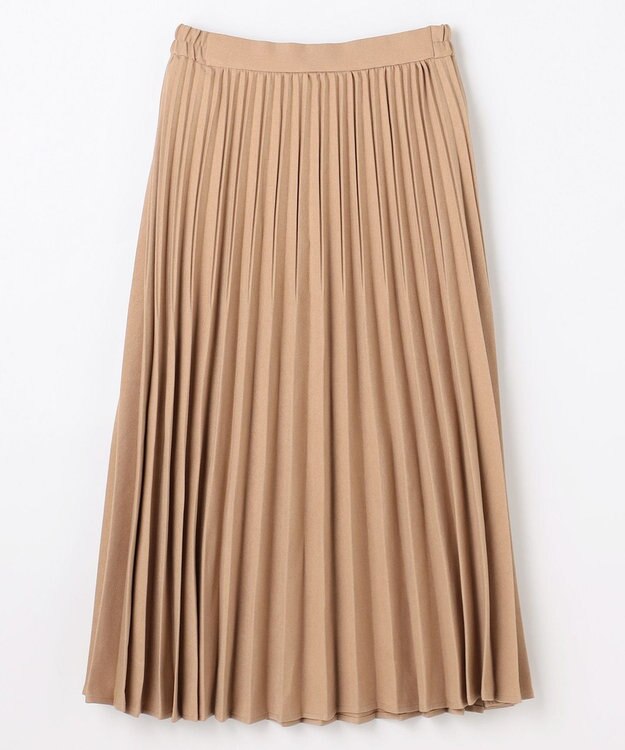 ANY 【新色追加/ウエストゴム】ウーリッシュプリーツスカート キャメル