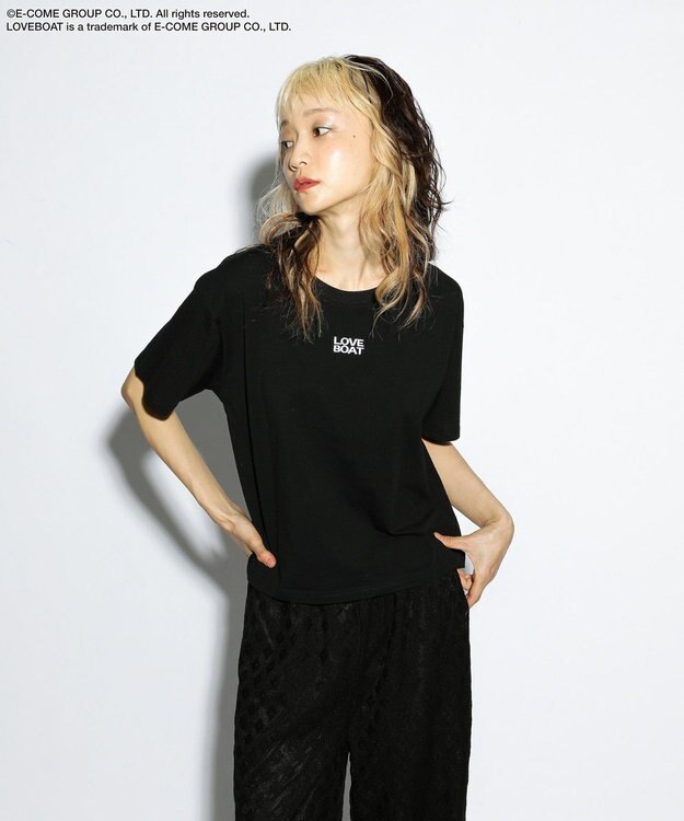 Green Parks ■ＬＯＶＥＢＯＡＴ　ロゴ刺繍ＴＥＥ Black