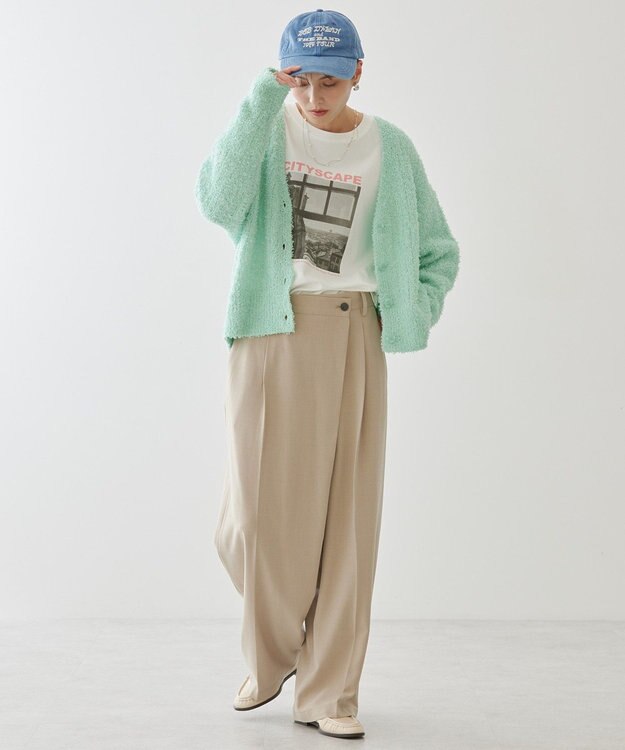 AMERICAN HOLIC テープヤーンカーディガン Mint