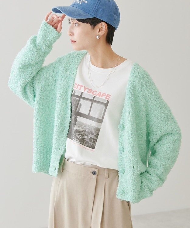 AMERICAN HOLIC テープヤーンカーディガン Mint