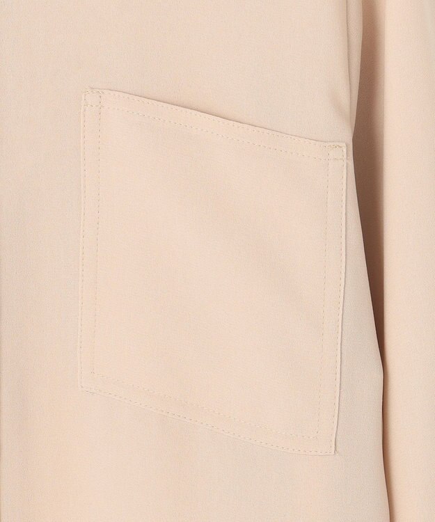 BEIGE， 【WEB限定・洗える】CLARION / ゴールド釦クルーネックブラウス Beige