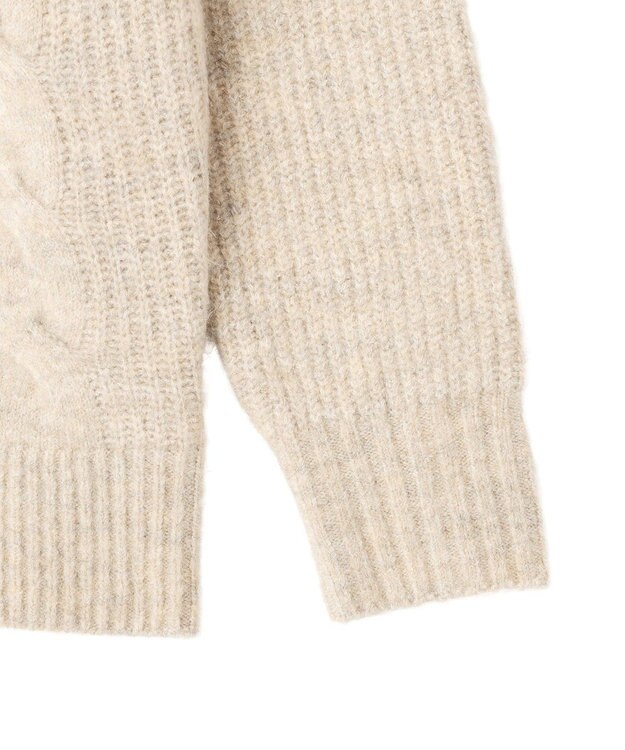 CRAFT STANDARD BOUTIQUE ハーフジップローゲージニットチュニック Beige Mixture