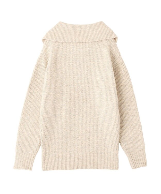CRAFT STANDARD BOUTIQUE ハーフジップローゲージニットチュニック Beige Mixture