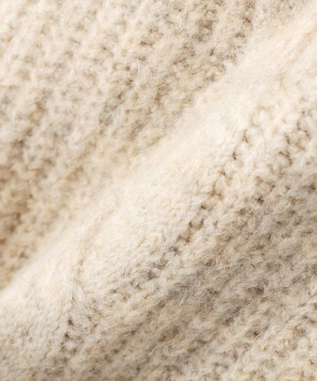 CRAFT STANDARD BOUTIQUE ハーフジップローゲージニットチュニック Beige Mixture