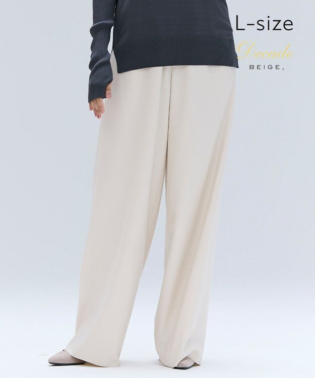 BEIGE， 【Lsize・セットアップ対応】CORBY / ウールイージーワイドパンツ Bone