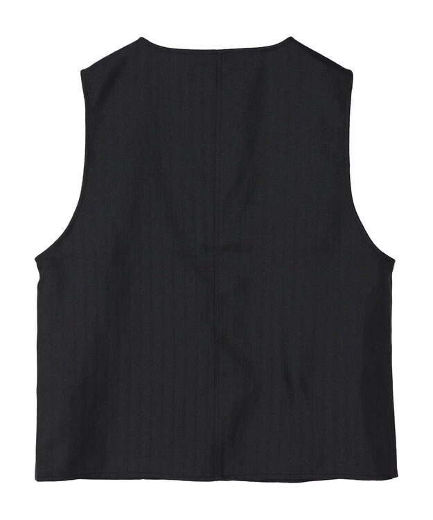 Green Parks ヘリンボーンベスト Black