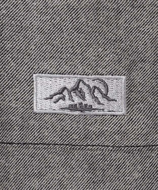 JOSEPH ABBOUD MOUNTAIN 【オーガニックコットン/やわらか】 メランジツイルピーチ シャツ ライトグレー系