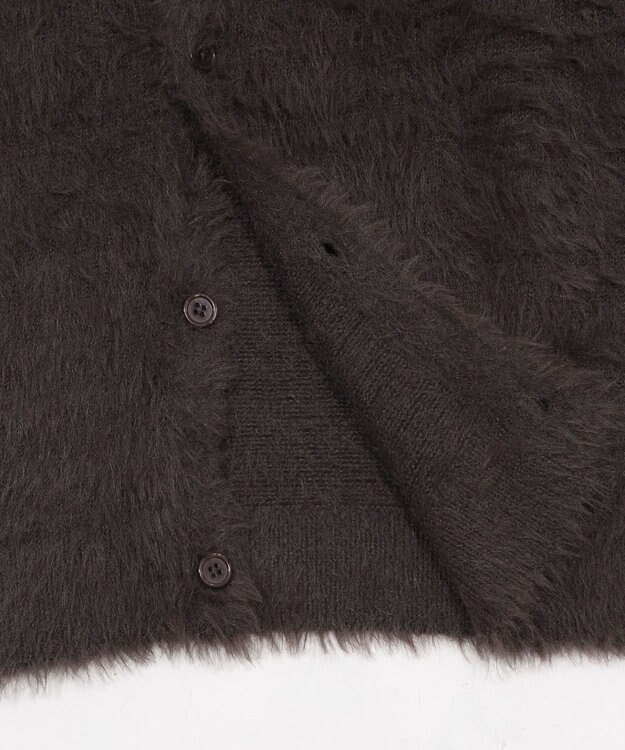 WEGO 【ユニセックス着用ITEM】フェザーニットボタンシャツ ブラック中濃色