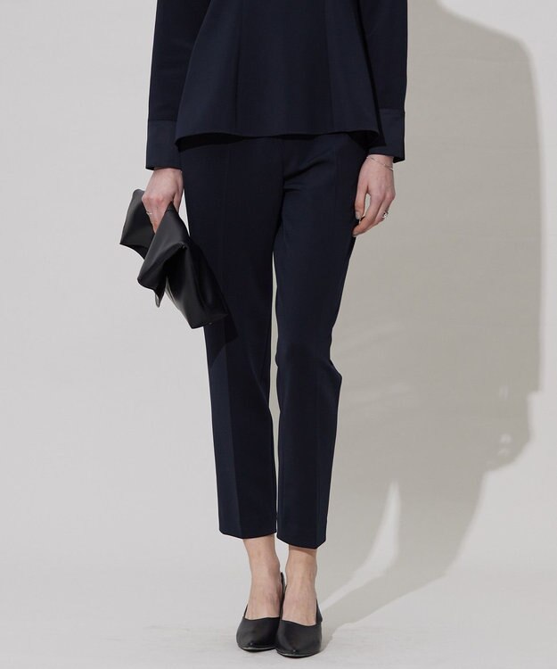 ICB L 【洗える】ミリオーネダンボールニット スティックパンツ ネイビー系