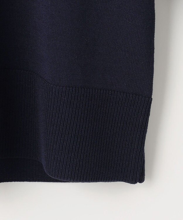 組曲 S 透かし柄 ニットプルオーバー ネイビー系