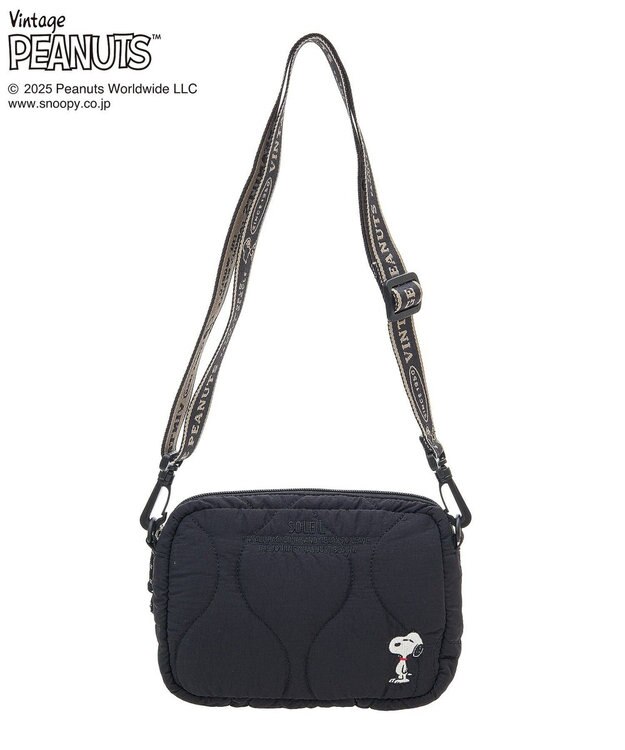 Green Parks ■PEANUTS キルティングショルダー Black