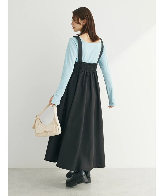 Green Parks ・Ｄｏｕｂｌｅ　Ｆｌａｇｓサスペンダーミリタリースカート Black