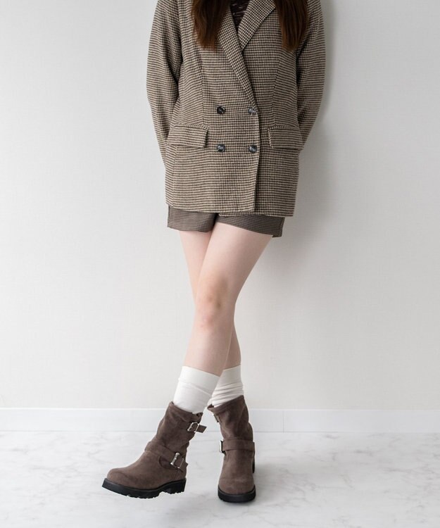 Bridget Birkin 【Bridget Birkin】オブリークトウエンジニアブーツ オークスウェード