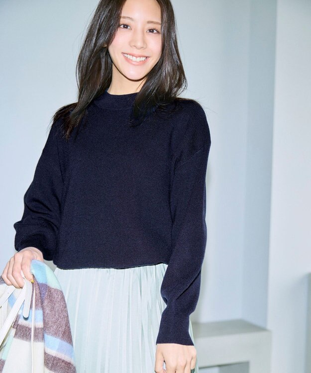 ANY SIS S ラインポイント ニット ネイビー