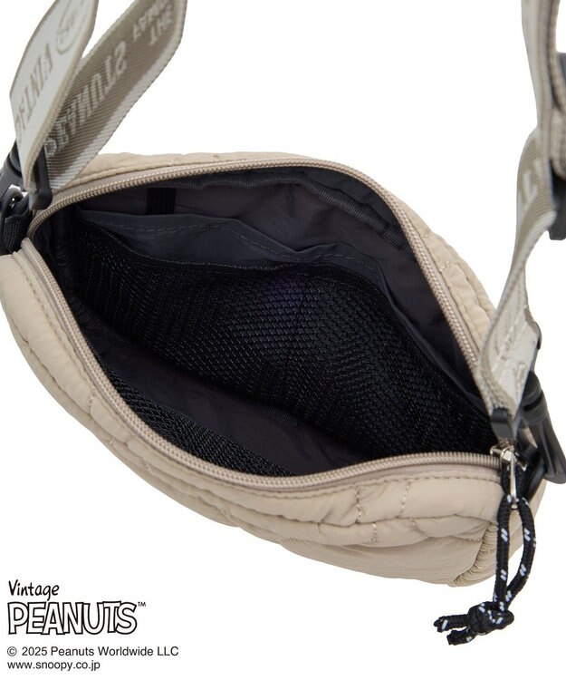 Green Parks ■PEANUTS キルティングショルダー Gray Beige