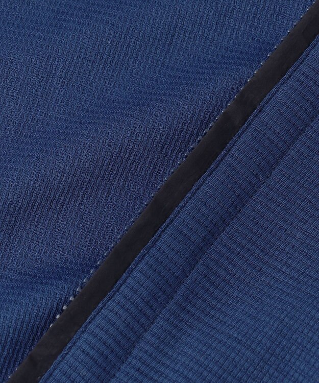 JOSEPH ABBOUD MOUNTAIN 【異素材コンビネーション】グリットワッフルアクティブパーカー ブルー系