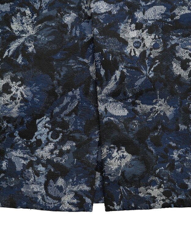 YECCA VECCA ジャガードナロースカート Navy