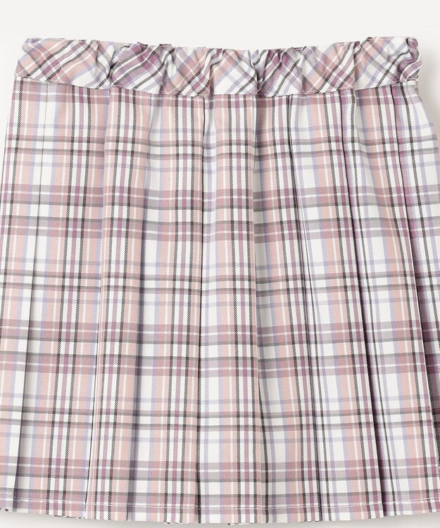 ANY KIDS チェック ガーリー スカパン ローズピンク系